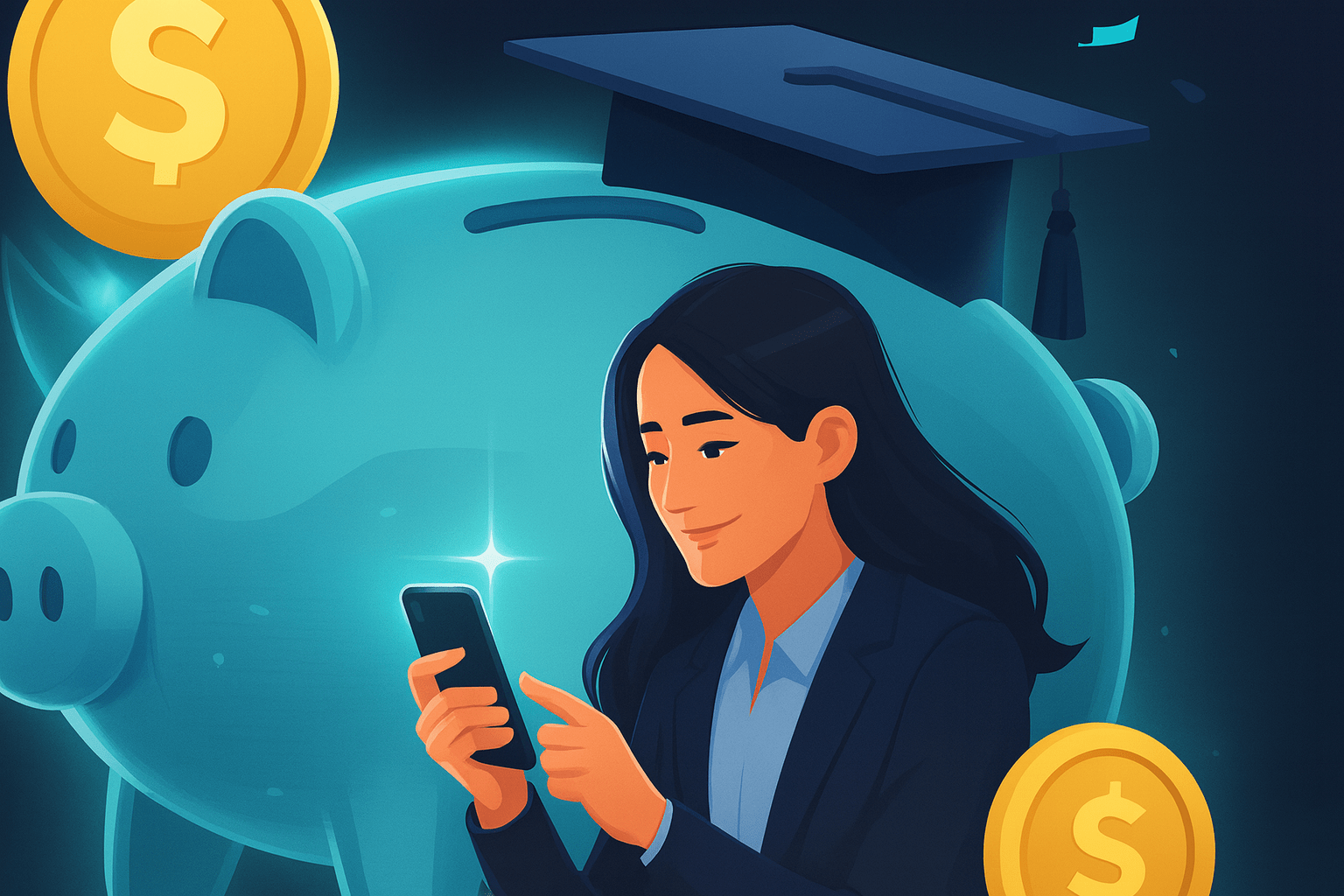 Analyst preparing scholarship application materials